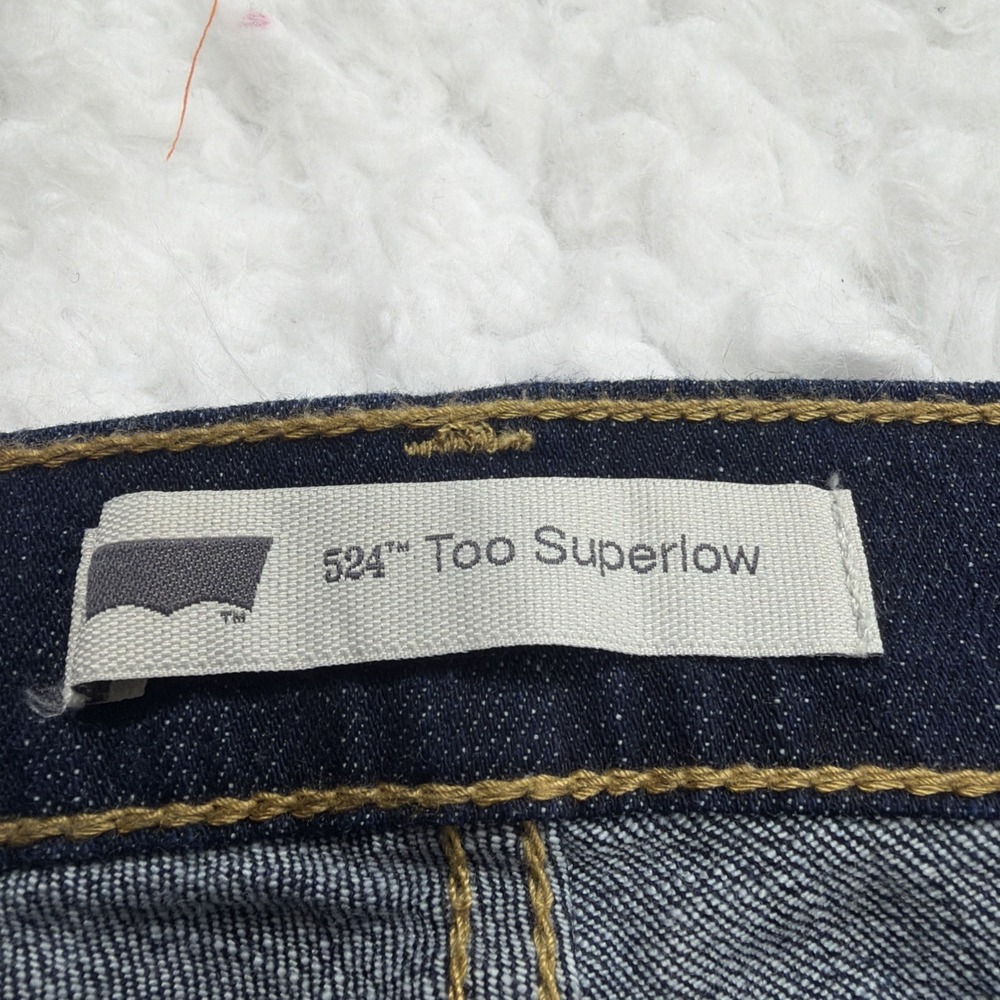 Levi's 524 Super Low Skinny Dark Wash Women's 3 M Blue Denim Stretch Slim New!! - Picture 6 of 11